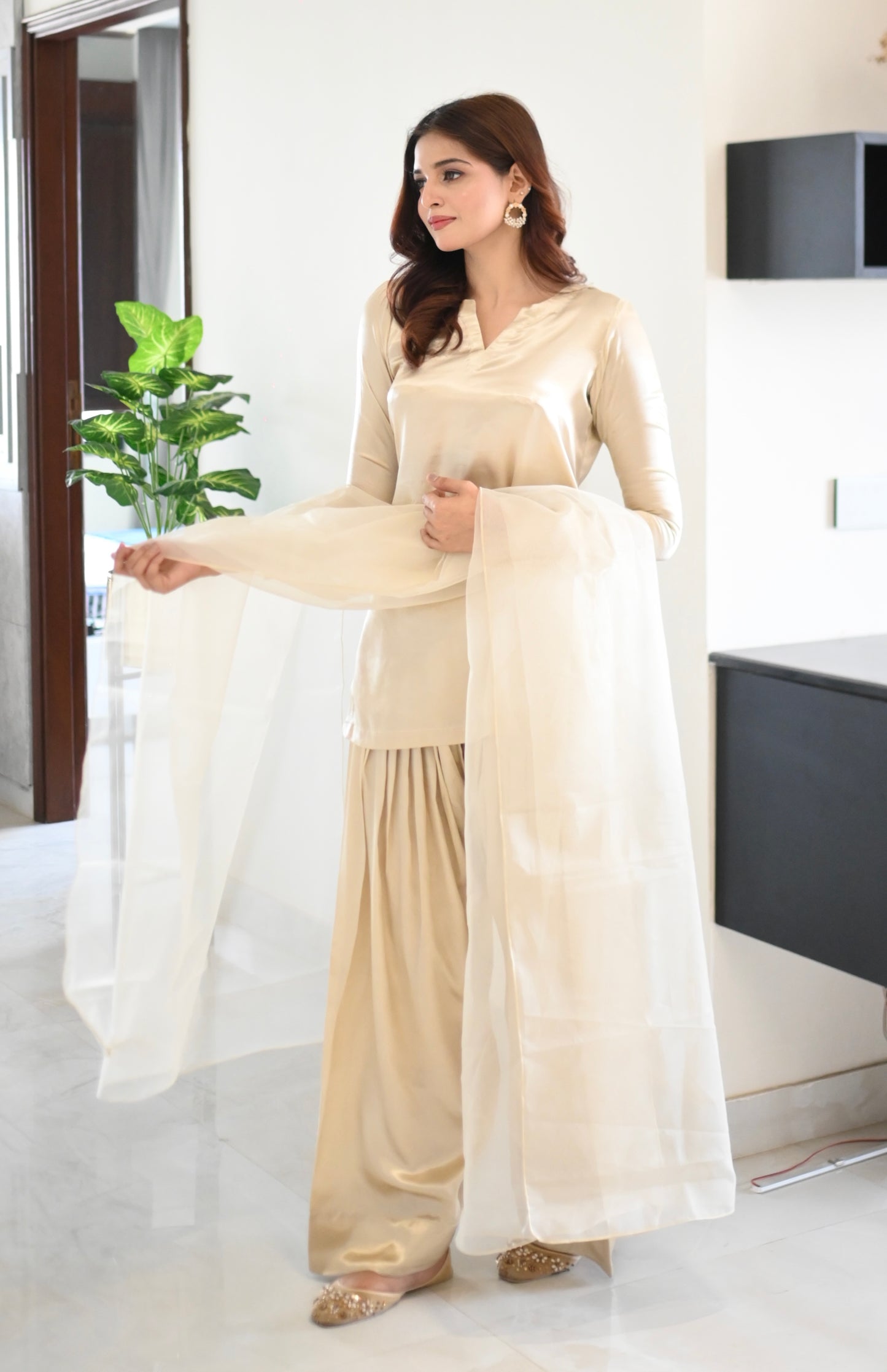 Hazel -Farshi Shalwar Suit