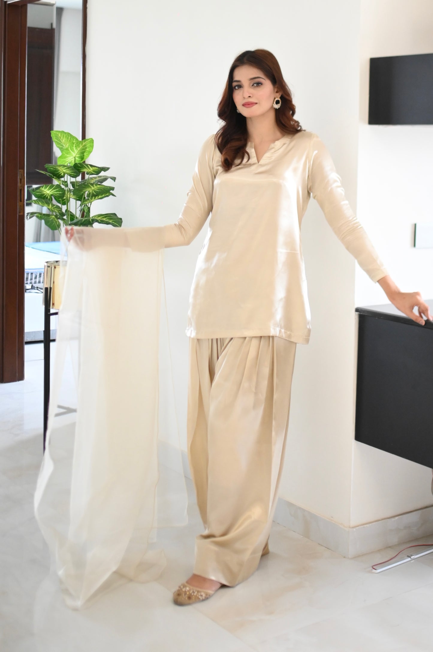 Hazel -Farshi Shalwar Suit