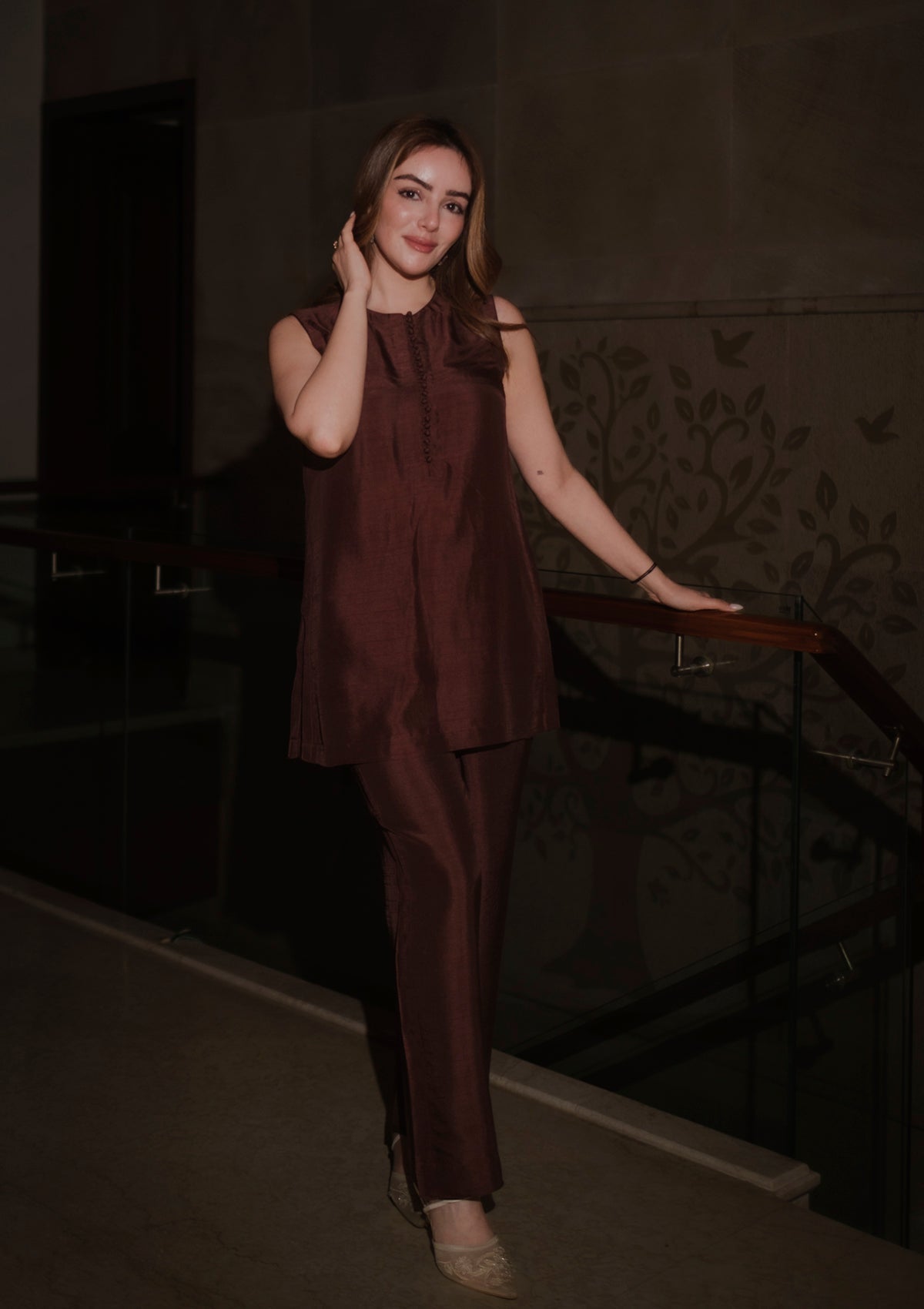 Mocha Stardust Trench Trio Set