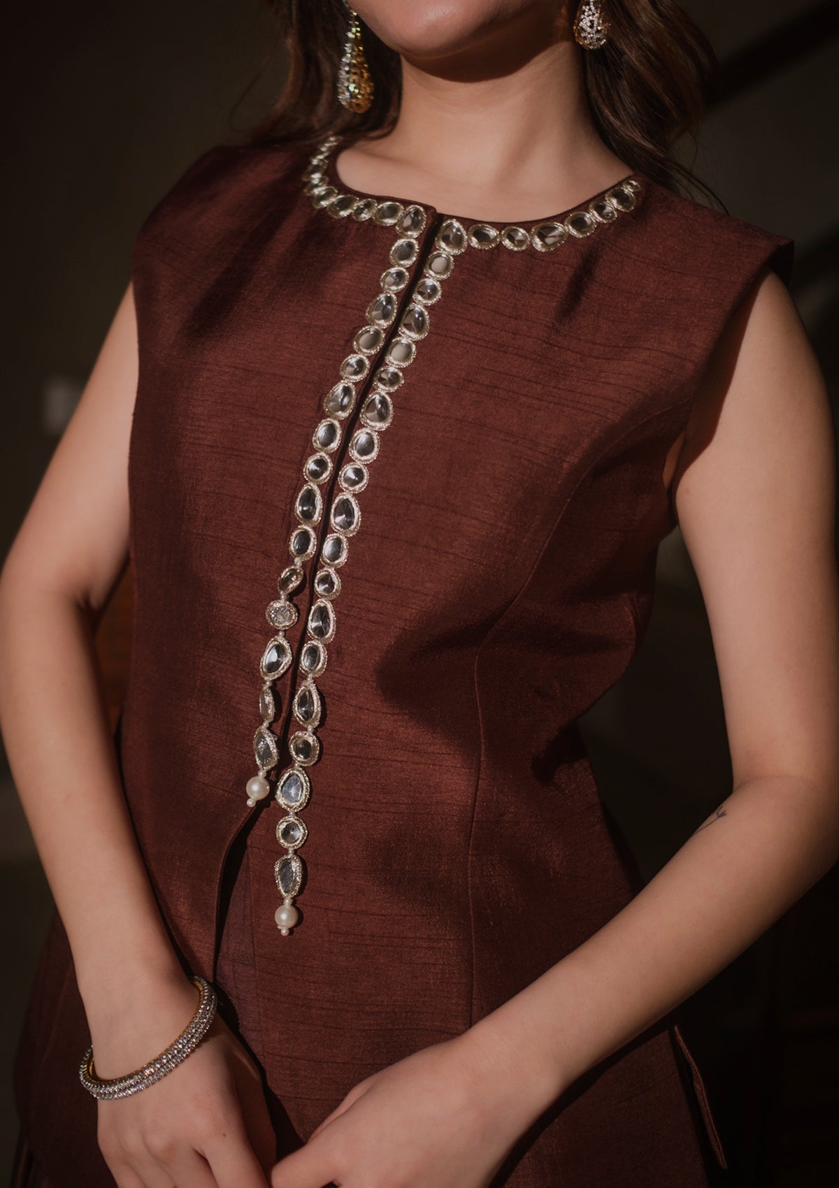 Mocha Cosmo Waistcoat Set
