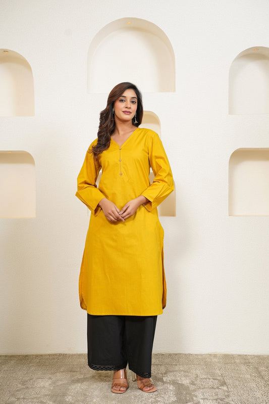 Saffron - Cotton long shirt